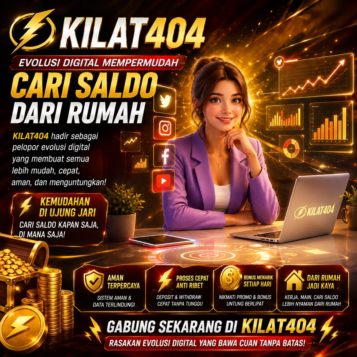 KILAT404 ⚡ Evolusi Digital Mempermudah Cari Saldo Dari Rumah